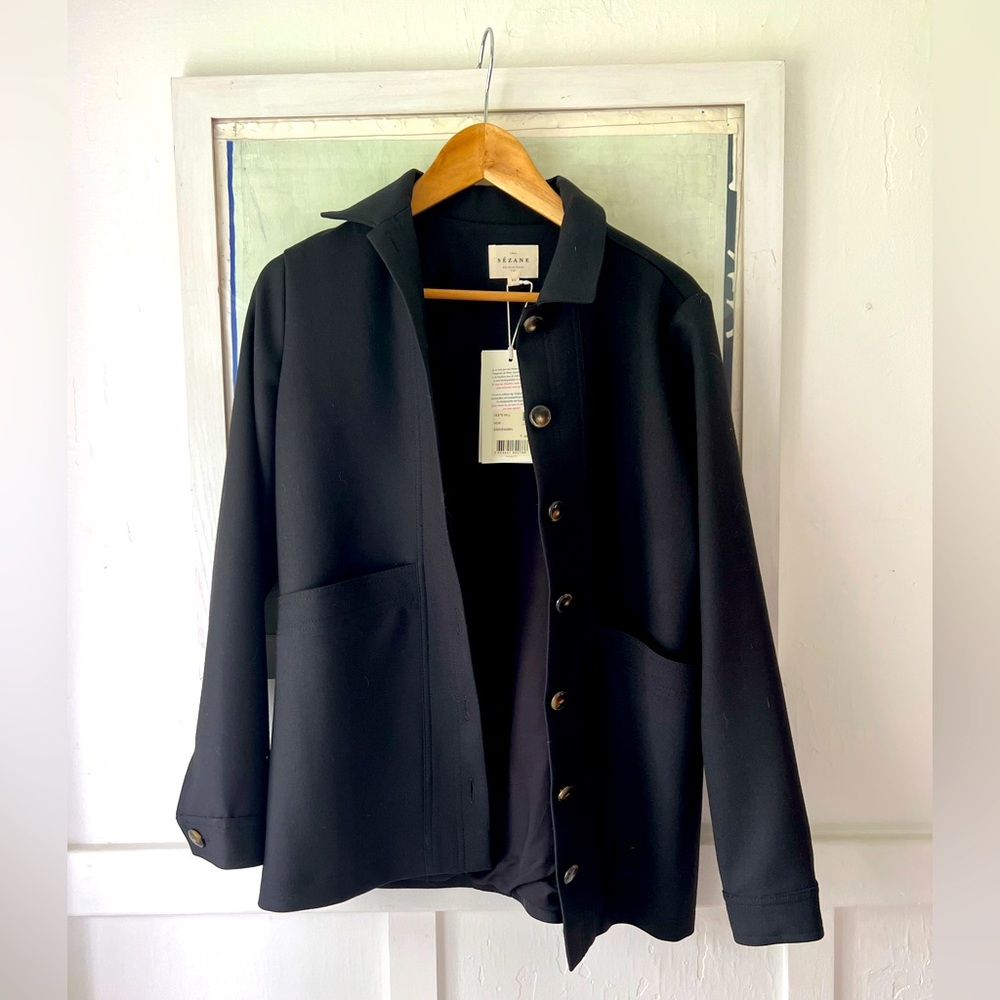 Sezane Will Jacket in black. Brand new with tags. Size XS.